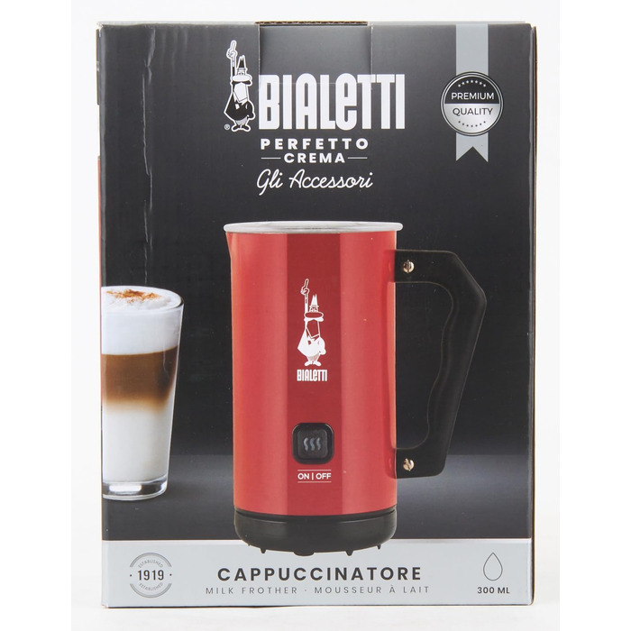 Капучинатор для молока для капучино, ємність 150 мл капучино або 300 мл гарячого молока, червоний червоний одинарний