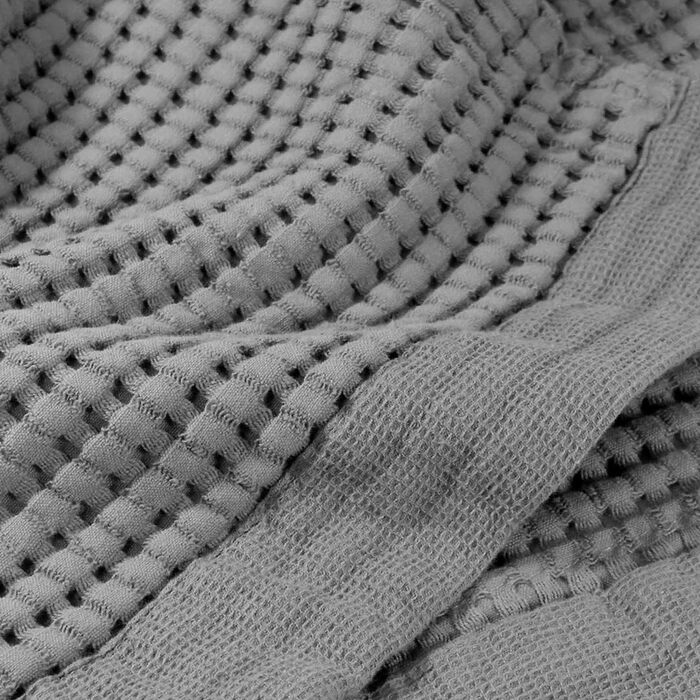 Набір вафельних рушників GILDEN TREE швидкосохнучий тонкий 2 банних рушники 2 рушники для рук 2 фланелі, сучасний стиль (шифер)