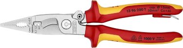 Інсталяційні кліщі KNIPEX для електромонтажу, хромовані, ізольовані, 13 96 200 T