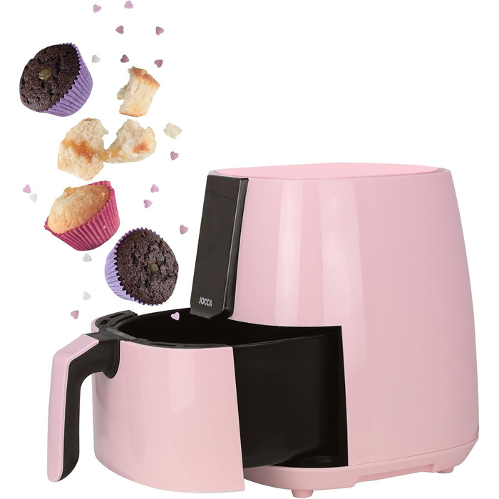 Аерофритюрниця 3.8 л Безмасляна фритюрниця 1450 Вт Аерофритюрниця Аерофритюрниця Аерофритюрниця Здорова кулінарія Світлодіодний сенсорний екран Енергозбереження (Рожевий)