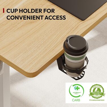 Письмовий стіл з регульованою висотою 160x80 см Ергономічний стіл для роботи стоячи з функцією пам&39яті та блокуванням від дітей, міцний каркас (клен) 160x60 см клен