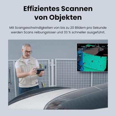 Сканер Revopoint MIRACO Plus для 3D-друку, портативний сканер з фотограмметрією, до 20 кадрів в секунду, точність до 0,02 мм, повн