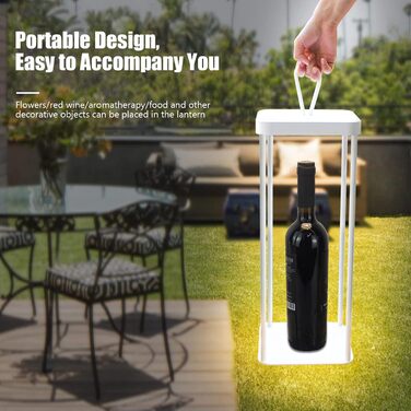 Ліхтар ємністю 5000 мАг, зарядка через USB, 2-рівневе затемнення, бездротова настільна лампа, нековзка основа, світлодіодний нічник для кемпінгу та використання в приміщенні (білий) (Білий)