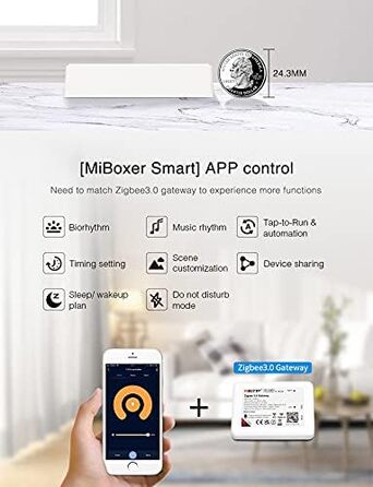 Диммер Milight Miboxer Zigbee3.0, одноколірний контролер світлодіодної стрічки, 12 В/24 В, сумісний із додатком Zigbee Storeo Echo / голосовим керуванням, FUT036Z