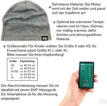 Шапка/капюшон EMC із захистом від радіації (сірий) L Сірий меланж