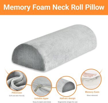 Півмісяцевий валик для шиї з піни з пам&39яттю форми, подушка для ніг, подушка для колін для сну, поперекова подушка для шиї, колін, талії