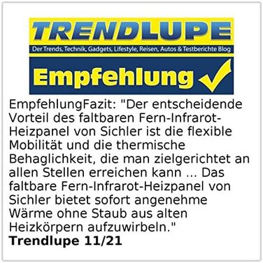 Інфрачервоний обігрівач Sichler Household Appliances складна інфрачервона нагрівальна панель з алюмінієвою рамою до 80 C 315 Вт (нагрівальна панель, міні-обігрівач, офіс)
