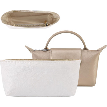 Організатор для сумок для міні-сумки Longchamp, біла вставка для сумок, підкладка для зберігання сумок, на блискавці, що не випада