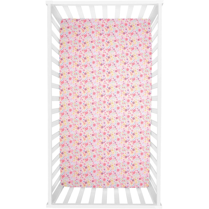 Комплект дитячої постільної білизни Sammy & Lou Floral Sprinkles для дівчаток, 4 предмети, в т.ч. ковдра, простирадло, підодіяльни