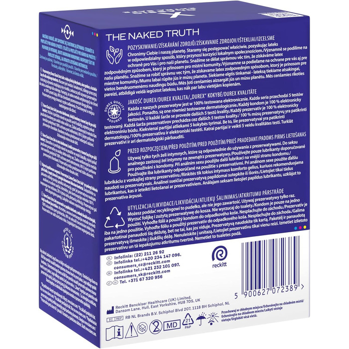 Презервативи Durex Classic Extra Safe, посилена товщина, з мастилом, 24 шт