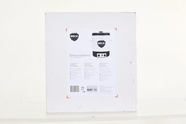 Машина для консервування WECK WAT 15 (емальована каструля для консервації, диспенсер для гарячої води, глінтвейн, з термостатом, з таймером, 29 літрів) 6830, чорний одинарний WAT 15