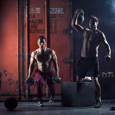 Гантеля-гиря MOVIT Kettlebell PRO 16 кг, чавунна з неопреновим покриттям для силових тренувань (темно-синя)