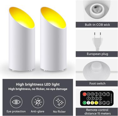 2 Pack LED Floor Light for Atmospheric Accent Lighting, Tandleuchten Ceiling Floodlight, Floor Lamp Dimmable Warm Yellow Natural Cool White Light, 2 Pack LED Floor Light for Atmospheric Accent Lighting, Tandleuchten Ceiling Floodlight, Floor Lamp Dimmable