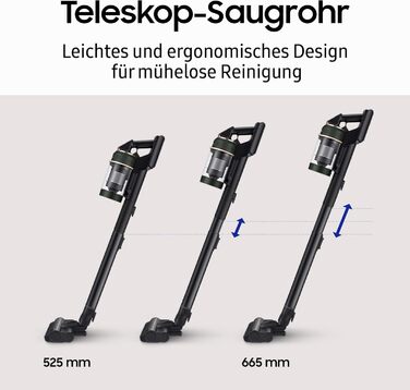 Бездротовий пилосос Samsung Bespoke Jet Plus Battery Wet & Clean, телескопічний, універсальна станція для прибирання, вкл. запасну