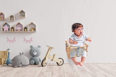 Дерев'яні дитячі гойдалки, дитячі гойдалки, гойдалки для дітей гойдалки 3 в 1 ПОЯС БЕЗПЕКИ, гойдалки для малюків, дитячі гойдалки