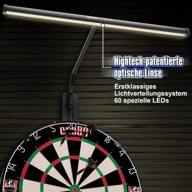 Підсвічування мішені для дартсу Світлодіодне освітлення Dart Illumina для коркової мішені для дартсу Електронна система освітлення мішені для дартсу Система освітлення мішені для дартсу з брендованим Small BASIC, 80