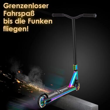 Керований веселий самокат трюковий самокат з підставкою ABEC 9 кулькові підшипники, 110 мм PU колеса, самокат кік самокат міський