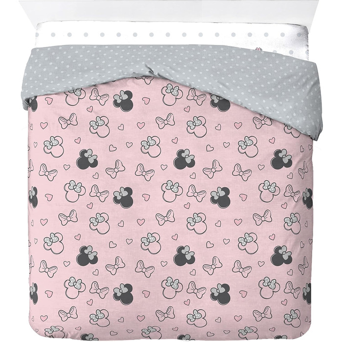 Комплект дитячої постільної білизни Disney Minnie One of a Kind з 100 бавовни з 4-х предметів, розмір двоспального ліжка 200x200 с