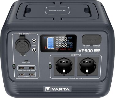 Портативна електростанція, генератор LiFePO4 537 Втгод, 700 Вт (пікова потужність 1400 Вт), акумулятор, аварійне живлення для кемпінгу, відпочинку та відключень електроенергії., 500