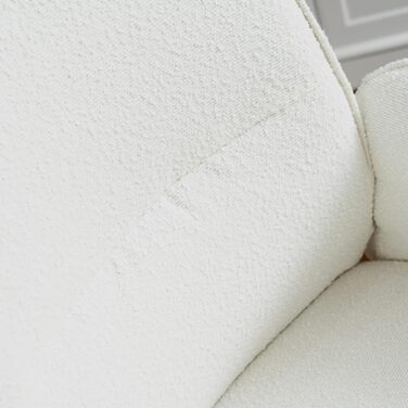 Ігрове крісло, біле, зі спинкою та регульованим по висоті сидінням, для підлітків, ергономічне, поворот на 360, виготовлене з махрової тканини, для спалень, без коліс