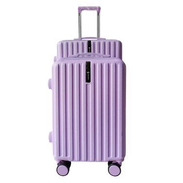 Набір валіз Leandra 2 шт., жорсткий корпус, колеса, телескопічна ручка, кодовий замок, фіолетовий колір, колекція NTK