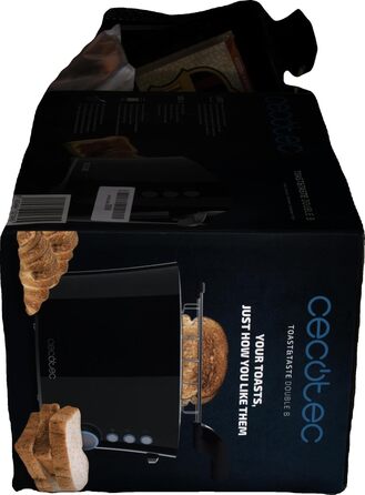 Тостер Cecotec Toast&Taste Double B, потужність 650 Вт, подвійне гніздо для 2 тостів, автоматичне вимкнення та функція спливаючих