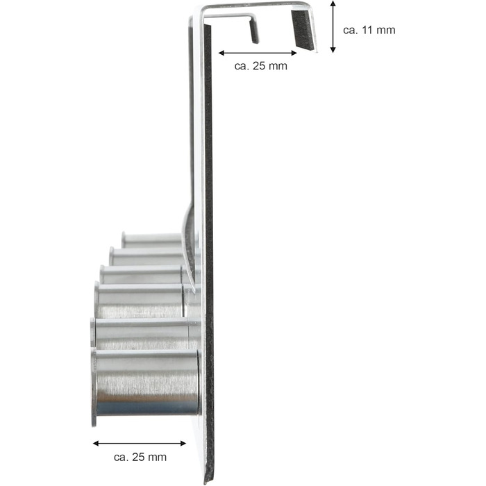Вішалка для одягу axentia дверна з 6 гачками, вішалка для дверей без свердління, дверний гачок для кухні, ванної кімнати, вітальні