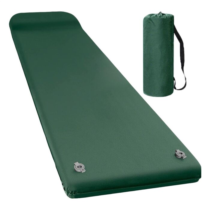 Надувний килимок для сну мякий пінопластовий кемпінговий матрац з подушкою, швидке надування, легке спорядження для активного відпочинку, подорожі, дім, фестивалі, кемпінг