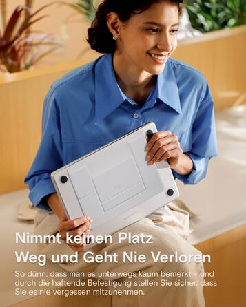 Підставка для ноутбука MOFT, складана підставка для ноутбуків та макбуків з 2 регульованими кутами нахилу, покращує поставу, сумісна з MacBook Air, MacBook Pro 11-16, самоклеюча - Затуманені бухти