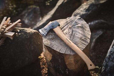 Сокира кувалда EKELUND 510мм Hultafors Виготовлена в Швеції 1210г Преміальна сокира з ручкою з гікорі Скандинавська заточка У комплекті шкіряний захист леза 841710