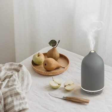 Аромадифузор SALKING, сірий керамічний дифузор для ефірних олій, ароматерапевтичний дифузор без бісфенолу А з регульованим режимом туману, ароматична лампа з автоматичним вимкненням для домашнього офісу йоги 150 мл