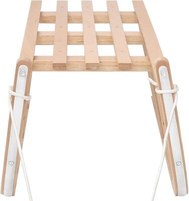 Сани Давос дерев'яні санки снігові з тяговим канатом для зимових видів спорту катання на лижах на відкритому повітрі 110 х 40 х 34