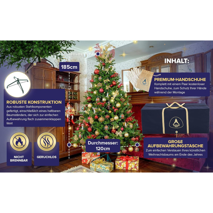 Штучна різдвяна ялинка 185 см eveXmas