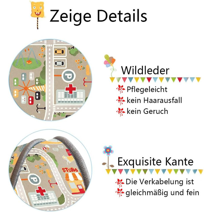 Автомобільний килим ігровий килим дорожній, дитячий килим для хлопчиків дорожній килим, будівельний килим автомобільний килим для