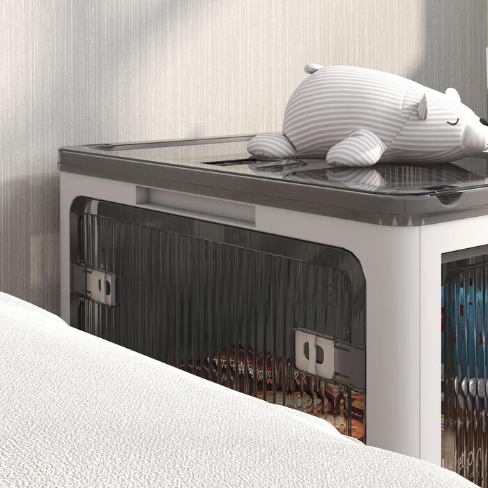 Штабельовані контейнери для зберігання з кришкою, розбірна шафа-органайзер для зберігання, пластикові висувні ящики на колесах з 5