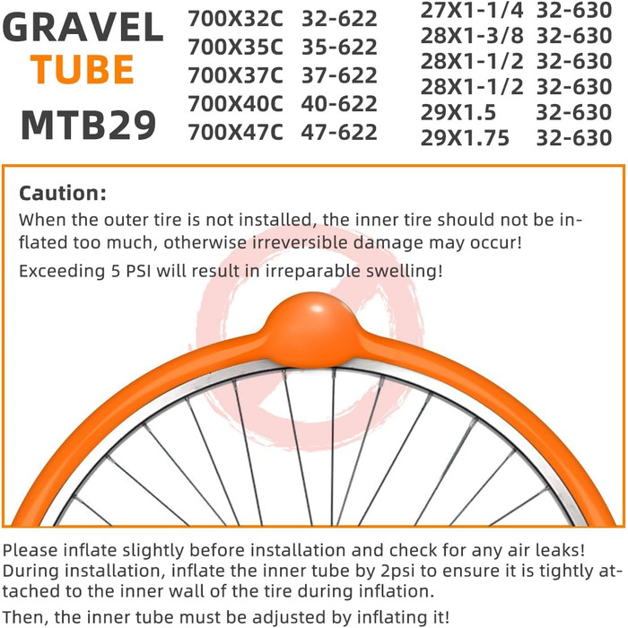 Надлегка велокамера CYCLAMI TPU для Gravel та MTB (700x32-47c)