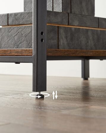 Стіл VASAGLE, комп&39ютерний стіл, офісний стіл, 100 x 50 x 76 см, сучасний стиль, для кабінету, спальні, вітальні, вінтажний коричнево-чорний LWD046B01 100 x 50 см вінтажний коричневий чорний