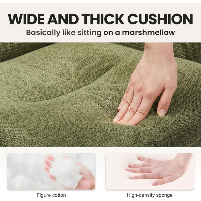 Офісне крісло IWMH з високою спинкою, ергономічне кашемірове офісне крісло, туалетний стілець з підлокітниками, поворотне крісло з регульованою висотою для офісу або вітальні (зелене)