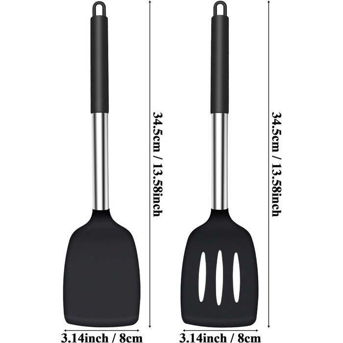 Шпатель силіконовий, термостійкий силіконовий шпатель з прорізами Кухонні гаджети Шпатель без бісфенолу А, безпечна для миття в по