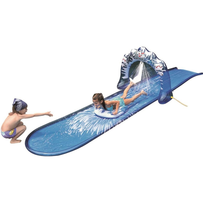 Водна гірка Jilong Ice Breaker Water Slide 500x95 см з дошкою для серфінгу водна гірка водна гірка водна гірка з функцією розпилення води для підключення до садового шланга