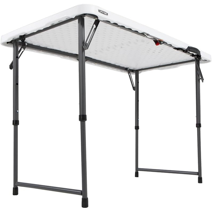 Складаний стіл Lifetime 4428 з регульованою висотою для кемпінгу та інших потреб, 121,9 x 61 x 61-91,4 см. см, 121,9 x 61 x 91,4 см