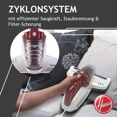 Пилосос Hoover MBC500 від кліщів з ультрафіолетовою лампою, бореться з постільними клопами пилосос для матраців 3-в-1 видаляє 99,9 бактерій, алергенів та пилових кліщів з диванів та оббивки засіб для чищення матраців для алергіків