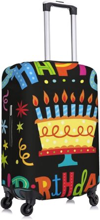 Чохол для валізи Щасливого Дня Народження, великий розмір, захисний, міцний, підходить для валіз розміром 45.7 - 81.3 см, XL, чорний