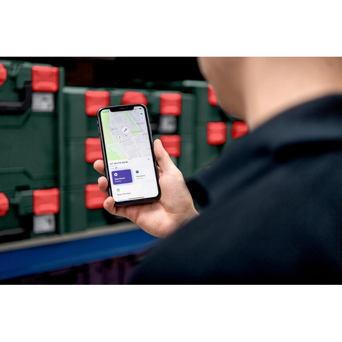 Трекер Metabo Tool Finder пошук ключів та предметів для iOS, точне відстеження, водонепроникний, довговічний акумулятор, сумісний із застосунком Find My