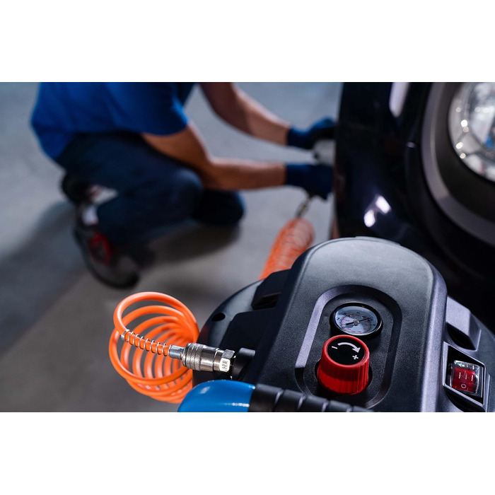 Вертикальний повітряний компресор EASE-AIR 50V, безмасляний повітряний компресор, максимальний тиск 10 бар, потужність 2 к.с., бак