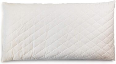 Подушка GIRAFFENLAND з органічного лушпиння спельти 40x80 см, стьобана біла, наповнена безпосередньо органічно вирощеним лушпинням спельти