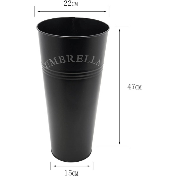 Тримач для парасольки JIANGY, Конічне відро для зберігання парасольки, Органайзер для парасольок, Відро для квітів, Плакат, Парасолька, Злив води