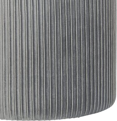 Пуф Beliani з місцем для зберігання, круглий, оксамитова тканина, світло-сірий, комплект з 2 шт., пуфики Glamour Camdenton