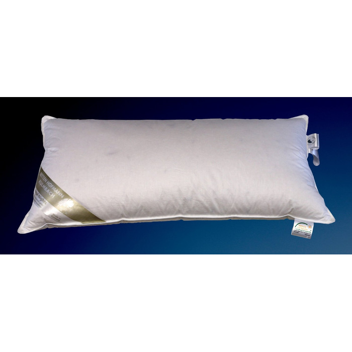 Подушка Betten Hofmann Extreme Volume з пуху та пера, дуже жорстка, 40x80 см, наповнювач 1200 г, щільна та міцна, забезпечує підтримку, натуральний продукт, не вищипує живих істот