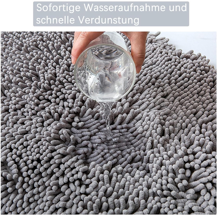 Килимок для собак Cleany, преміальний килимок для собак 60 x 90 см, килимок для вловлювання бруду для собак, водонепроникний килимок для собак, килимок для входу, передніх дверей та коридору, темно-сірий - 60 x 90 см